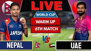 Nepal vs UAE Live Score – T20 World Cup 2026 Warm-Up Match Ball-by-Ball Commentary