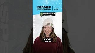 Zoe Atkin with Gold in the Monster Energy Women's Ski Superpipe at X Games Aspen 2026