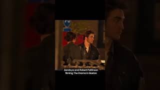 Zendaya and Robert Pattinson filming The Drama in Boston.