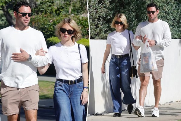 Sydney Sweeney and Scooter Braun hold hands on casual LA stroll after actress said she doesn’t ‘need a man’