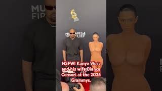 NSFW! Kanye West and his wife Bianca Censori at the 2025 Grammys. #grammys #kanyewest