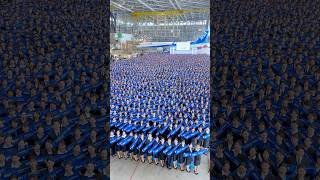 2025年度ANAグループ入社式が行われました🌸🤝 #allnipponairways #羽田空港 #格納庫 #飛行機 #就職活動 #スタート #start #2025 #入社式