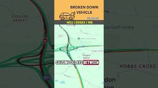 M11 BROKEN DOWN VEHICLE ⚠️ | NORTHBOUND | 2 OF 3 LANES CLOSED ❌ | ESSEX #uk #road #traffic #alert