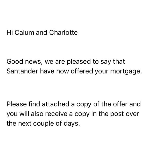 Mortgage in the bag! Celebratory cup of tea this evening ...