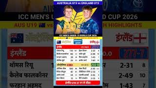 Australia vs England Semifinal 1 Under-19 World Cup full Highlights 2026 #ausvseng #u19 #highlights