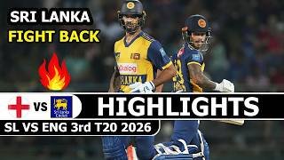 Sri Lanka Vs England Highlights 3rd T20 Match 2026 | Sl Vs Eng