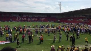 Doncaster Rovers v Burton Albion pitch invasion