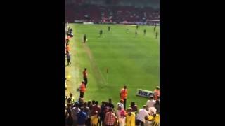 Burton Albion v Doncaster pitch invasion after Burton are going up