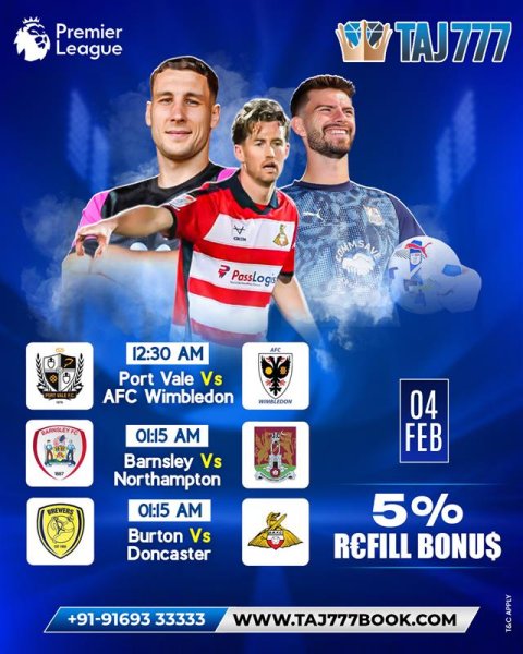 ⚽🔥 ENGLAND | LEAGUE ONE – 4th FEB 🔥⚽

⏰ 12:30 AM
🔹 Port V...