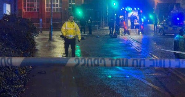 Major police presence and multiple cordons set up by city university 