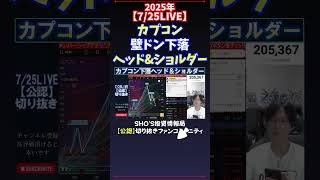 【7/25LIVE】カプコン壁ドン下落ヘッド&ショルダー #日経平均株価 #投資