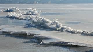 御神渡りがせり上がる音【リニアPCM録音】