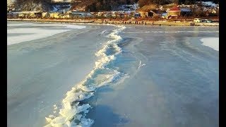 諏訪湖の御神渡り