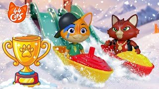 44 Cats: Zimowe zawody! ❄️ Czekamy na Igrzyska Olimpijskie 2026 🎿 Zabawa zabawkami