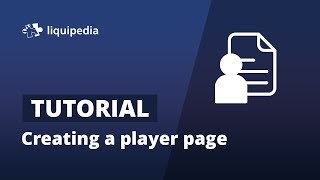 Tutorial: How to create a player page in Liquipedia