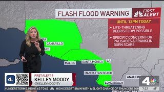 First Alert Forecast: Flash flood warnings in LA County