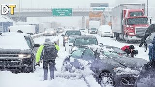 Scotland, UK Hit by Massive Snowstorm! Heavy Snowfall in Aberdeen, Airport Paralyzed!