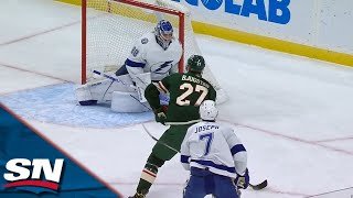 Nick Bjugstad Snipes A Beauty Short Side Over The Shoulder Of Andrei Vasilevskiy