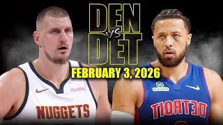 Denver Nuggets vs Detroit Pistons Full Game Highlights – February 3, 2026 | NBA Season