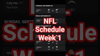 2025 - 2026 #NFL Schedule Week 1