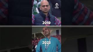 Same batter. Same opposition. Same reactions 👀 #cwc23  #cricket  #ausvpak