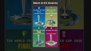 Next 4 Big ICC Events & Final Venues Revealed! 🏆 | T20 WC 2026-2030 & ODI WC 2027 | #icc #cricket