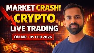 Crypto Live Trading 🔴 BTC & ETH Live Price Analysis | Crypto Market Today (Hindi) | 05 FEB 2026