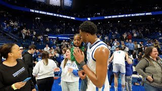 Kentucky Celebrates 94-78 Win Over Oklahoma; Fans Chant "BG!"