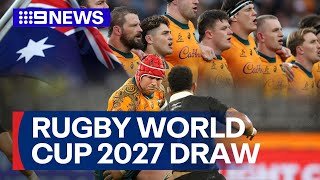 Rugby World Cup 2027 full tournament draw revealed | 9 News Australia