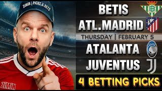 Betting tips today - Betis vs Atlético and Atalanta vs Juventus, cups from Vitaly Zimin.