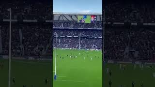 Argentina Rugby fans celebrate a try at Twickenham Stadium against England