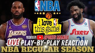 🔴LAKERS VS 76ers │ 2026 NBA REGULAR SEASON - Basketball Play-By-Play Reaction & Scoreboard