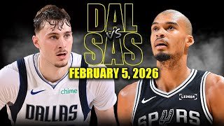San Antonio Spurs vs Dallas Mavericks Full Game Highlights – February 5, 2026 | NBA Season