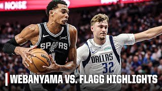 WEMBY vs. FLAGG 🔥 Highlights from Mavs vs. Spurs superstars going head-to-head | NBA on ESPN