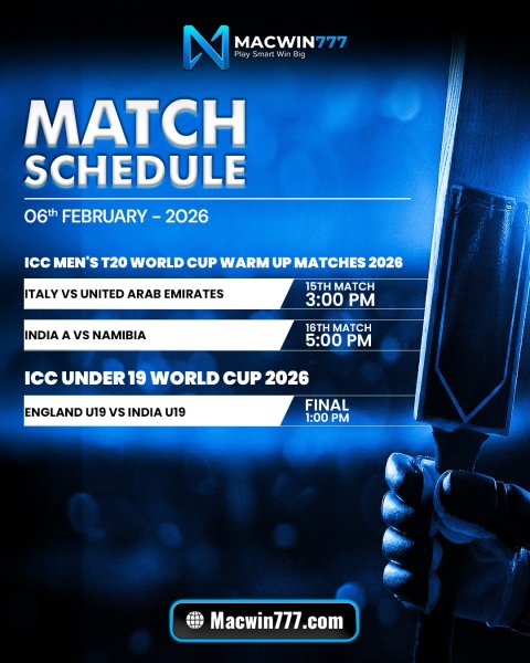 🏏 TODAY’S CRICKET LINE-UP 🔥

Cricket excitement continues...