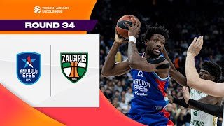 Clutch 4Q push sends Efes to playoffs! Efes – Zalgiris | BASKETBALL HIGHLIGHTS R34 2024-25