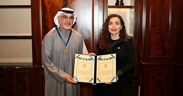 Kosovo President awards Presidential Medal of Merit to Emirates Red Crescent