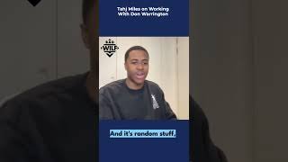 Tahj Miles on working with Don Warrington