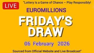 The National Lottery Euromillions Draw Live results from Friday 06 Feb 2026 | Euro Millions
