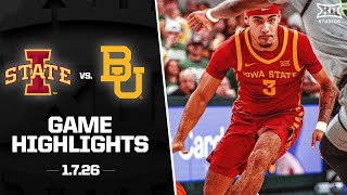 #3 Iowa State vs. Baylor Game Highlights | 2025-26 Big 12 Men’s Basketball