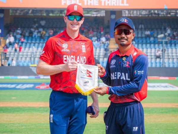 टी-20 वर्ल्ड कप- इंग्लैंड का पहला विकेट गिरा:  डेब्यू कर रहे शेर मल्ला ने फिल सॉल्ट को आउट किया; नेपाल के खिलाफ स्कोर- 43/1
