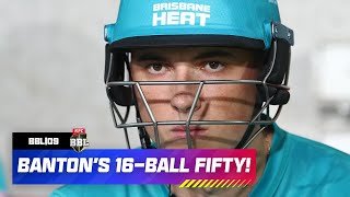 50 OFF 16 BALLS 😲 Tom Banton Goes BIG Against Sydney Thunder | #BBL09