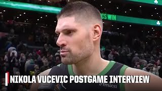 Nikola Vucevic recaps winning his Celtics debut | NBA on ESPN