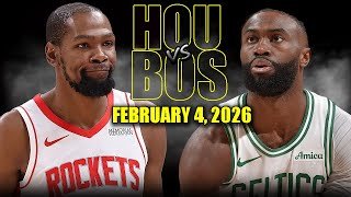 Houston Rockets vs Boston Celtics Full Game Highlights – February 4, 2026 | NBA Season