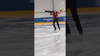 Piper Gilles and Paul Poirier work the ice 💼🇨🇦 #MilanFigureSkating