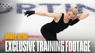 🇺🇸 Amber Glenn is Testing the Ice 🧊 | Exclusive Training Footage Ahead of Milano Cortina 2026