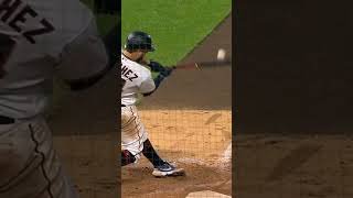 Gary Sánchez hits the ball twice with one swing 🤔