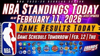 NBA Standings Today as of February 11, 2026 | Game Results Today | Games Tomorrow | Feb. 12 | Thu