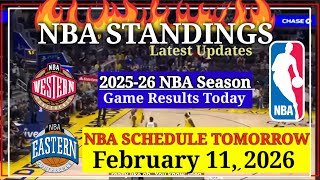 NBA STANDINGS TODAY as of February 10, 2026 | GAME RESULTS | NBA SCHEDULE February 11, 2026