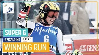 Nina Ortlieb | Women's Super G | La Thuile | 1st place | FIS Alpine
